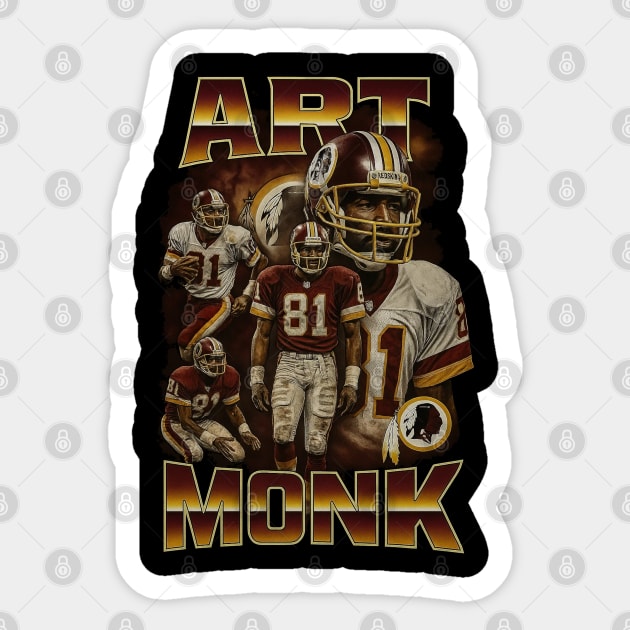 Art Monk Washington Football Vintage Bootleg Art Sticker by Car Arts